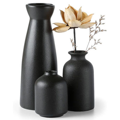 Vaso da tavolo in ceramica a strisce antico Art Deco Nordic Flower Design per la decorazione domestica