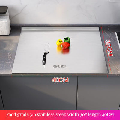 Tavola da taglio trasparente fredda 4 con misure per il design della cucina moderna