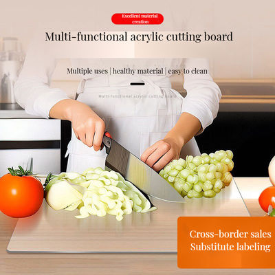 Strumenti da cucina resistenti Logo personalizzato Blocco di taglio acrilico per taglio sicuro e flessibile
