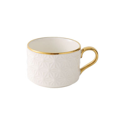 200 ml di tazza e piatto in ceramica bianca nordica di lusso