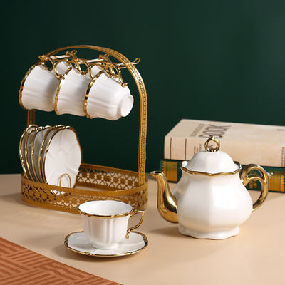 Cerimatica Europa Elegante Casa Tea Collections 500ml Porcellana Accent gold Tazze per teiere