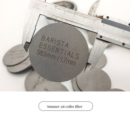 Dimensione personalizzata Filtro per caffè in acciaio inossidabile Dimensione reticolare 58 mm Superficie del tè Latte immagazzinata