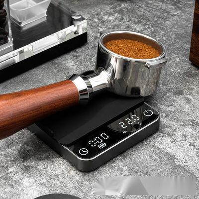 Scala digitale del caffè 2kg/0.1g Dimensione personalizzata Timer ricaricabile ABS Design per attrezzi da tè