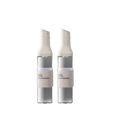 Bottina di olio in vetro da 500 ml con moderno design anti-fuga e versatore di salsa