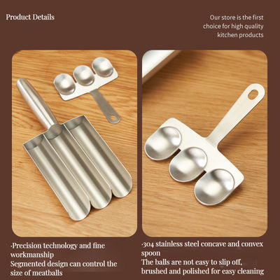 Cucina domestica senza sforzo con il set di utensili da cucina a cucchiaio di polpette di bambù