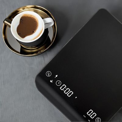 BAMBOO Round 2024 Scale elettronica per il caffè con batteria ricaricabile e indicatore di timer