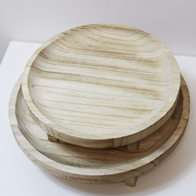 Display in legno nero personalizzabile Stand per i piatti da forno Padelle in colore legno naturale
