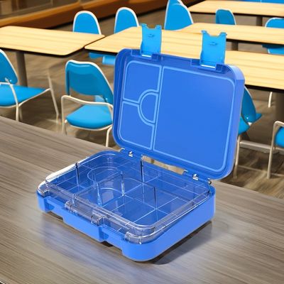 0.5L Capacità doppio livello in acciaio inossidabile scatola da pranzo con coperchio di bambù scuola o cucina