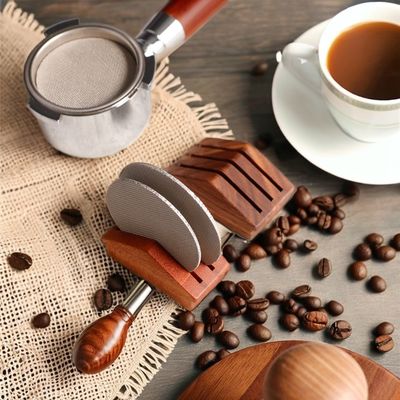 Strumenti per il caffè e il tè da 58 mm Acciaio alla noce Portafiltro per tè espresso con schermo in silicone