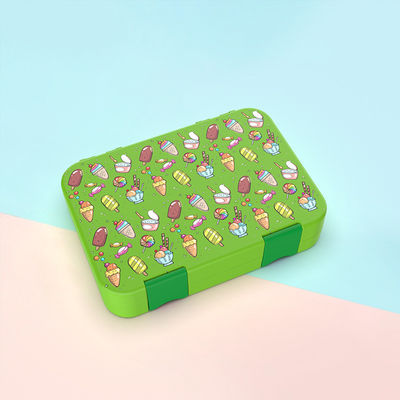 Conveniente Eco-Friendly Dual Tier Isolated Bento Lunch Box per bambini scolastici 21*16*4.5cm
