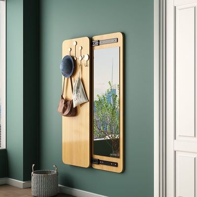 Specchio da parete di lusso di design con cintura di cuoio super artigianale e fancy hanging top