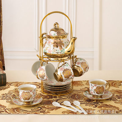 Luxury European Style Ceramic Tea Set con 6 tazze e un piatto