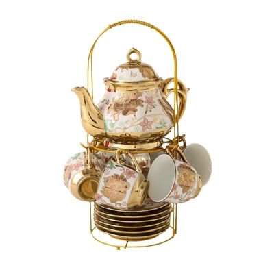 Luxury European Style Ceramic Tea Set con 6 tazze e un piatto