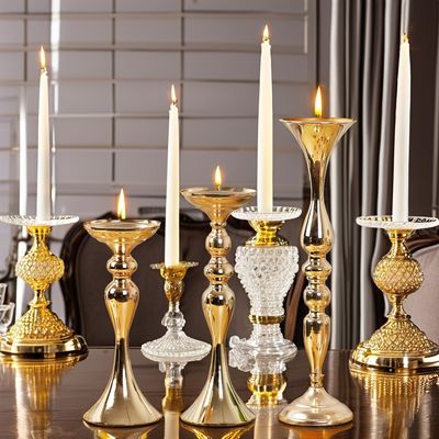 Candelabri romantici in oro metallo sirena per i centripiedi del matrimonio Decorazioni da tavolo