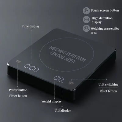 Scala elettronica per il caffè facile da LED 1-3000g Capacità batteria 250mAh Disegno minimalista