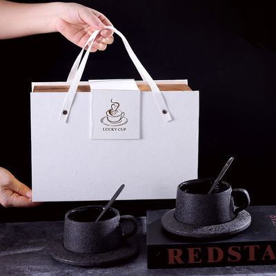 Home Hotel Ristorante Ufficio Porcellana ghiacciata nero Yao Set con 260 ml di capacità