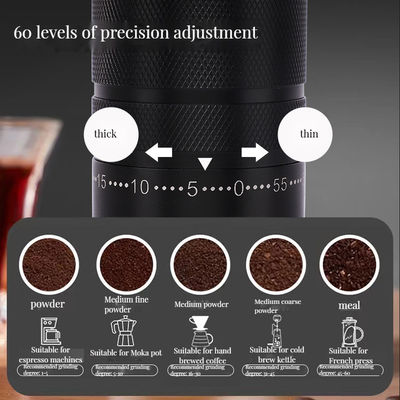 Perfetto regalo utensili in scatola Macinatrice elettrica di espresso portatile di alluminio manuale Caffè C2
