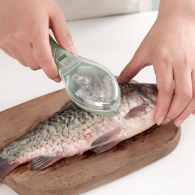 Strumento di pulizia della cucina a maniglia antiscivolo Rimuovi velocemente la pelle del pesce Rovere pulizia