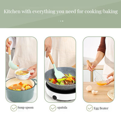 Apparecchi da cucina in acciaio inossidabile Set di utensili da cucina in metallo Set di utensili da cucina in silicone