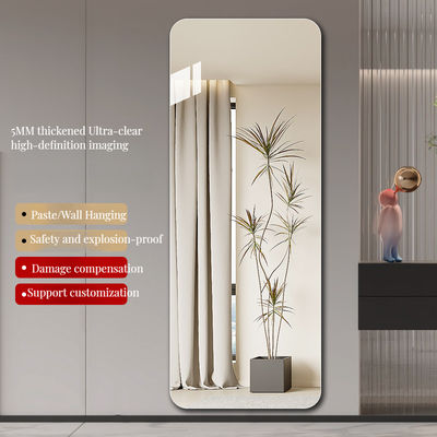 Specchio in legno di metallo vintage a forma di arco per la decorazione del muro del bagno a lunghezza completa personalizzata