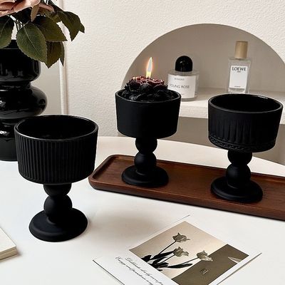 Disegno di linea verticale unico Vintage Wine Cup Glass Footed Dessert Bowl per i regali