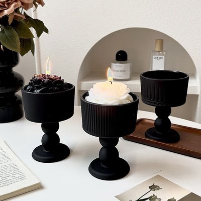 Disegno di linea verticale unico Vintage Wine Cup Glass Footed Dessert Bowl per i regali