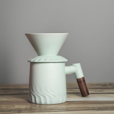 500ml Capacità Moderna Ceramica Vintage Versare sopra Caffettiera con filtro di porcellana gocciolo