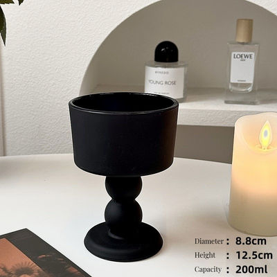 Tazza di vetro medievale nera ghiacciata creativa di collezione artigianale per bere vino o per la decorazione domestica