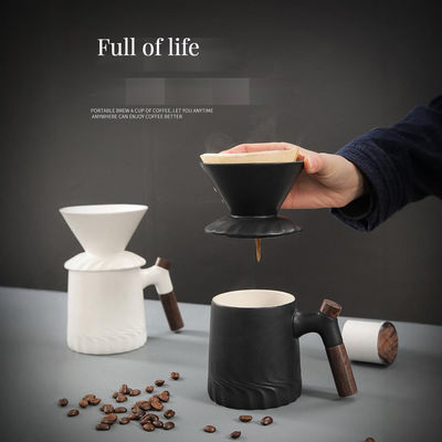 Modello semplice Moderno Vintage Coffee Maker Set in nero opaco per il versamento sicuro sopra la preparazione