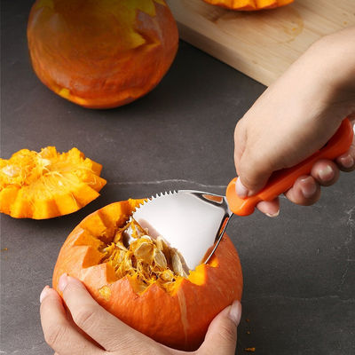 10 pezzi Halloween Pumpkin Carving Kit Strumenti manuali in metallo durevoli per la scultura di verdure