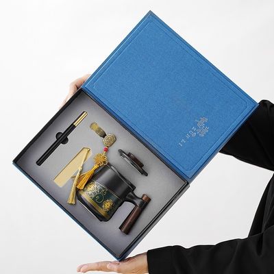 Set regalo con logo personalizzato con penna Set di tè Stile di design di notebook