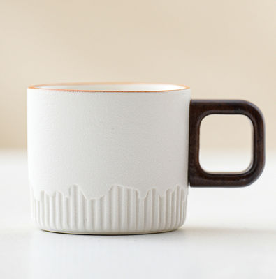 Tazza da caffè in ceramica Nordic Compact 50 ml con design country e maniglia in legno