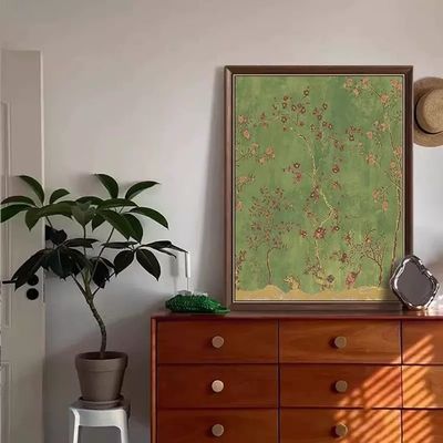 Modern Oil Painting on Canvas Stylish Digital Print Decorazione murale a base di fiori per hotel