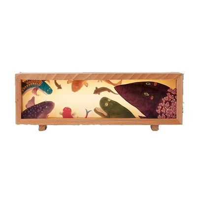 Originale YES Sole Montagna Dorata Moderna Ricaricabile Luce Notturna Montagna Neve stampata tela per desktop Atmosfera Stampa digitale