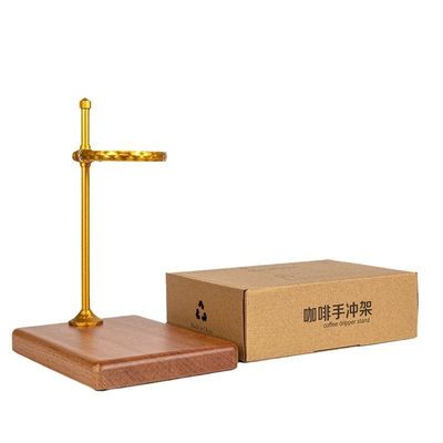 Moderno Design Copper Dripper Stand Legno Massello Versare sopra la stazione di caffè Set per la preparazione del tè in casa