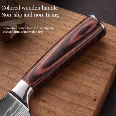 2024 Hot Custom Gift DIY Knife Set con maniglia in acciaio inossidabile e legno Pakka
