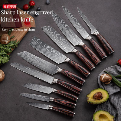 2024 Hot Custom Gift DIY Knife Set con maniglia in acciaio inossidabile e legno Pakka