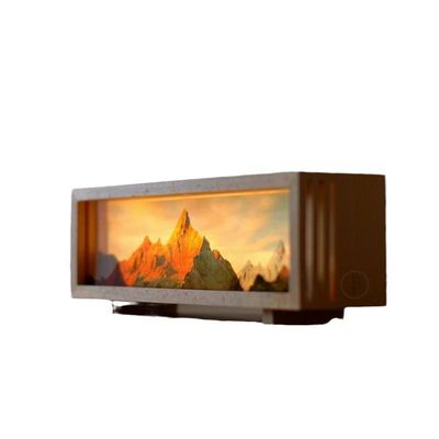 Dimensione personalizzata Rizhao Jinshan Luce notturna ricaricabile moderna Meili Neve Mountain Desktop Atmosfera Luce tela Cado culturale Qianli