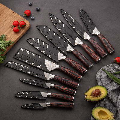 5 pollici Santoku coltello set in acciaio inossidabile cucina coltello cuoco con copertura coltello cucina