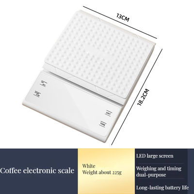 Dispositivo di misurazione del peso digitale ABS per cucina 3 kg/0,1 g Timer per la bilancia del caffè