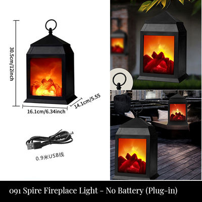 Lampada da parete a cristallo a LED batteria tocco fiamma camino luce per illuminazione interna