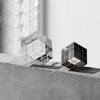 Art Deco Rubik's Cube Glass Craft Un elegante pacchetto di un solo pezzo per la decorazione domestica