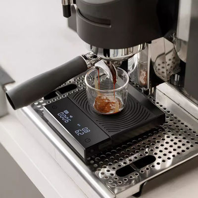 Scala elettrica per il caffè 2 kg versare sopra bar multifunzionale specchio nero base 2