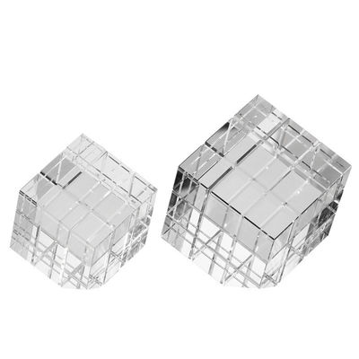 Ufficio e casa Decorazioni moderne Art Deco Artigianato di vetro con disegno del cubo di Rubik