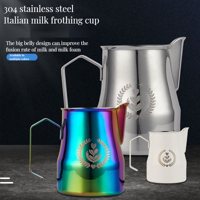 350 ml/500 ml Latte Milk Pitcher in acciaio inossidabile Bottine espresso con funzionalità BAMBOO