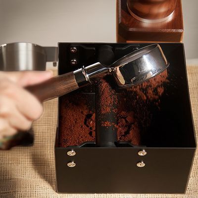 Stainless Steel Cuboid Coffee Knock Box Removable Knock Bar Base antiscivolo per la casa