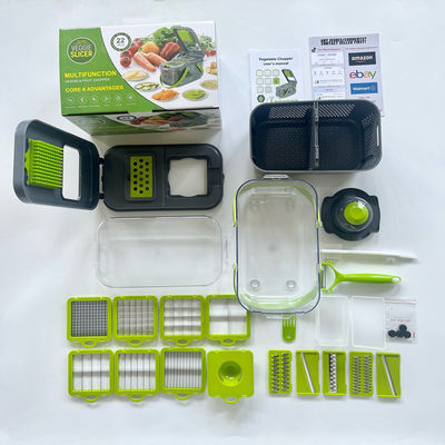 15 pezzi Multifunzione Bambù Handheld Tagliatrice per Cipolla Veggie e Frutta