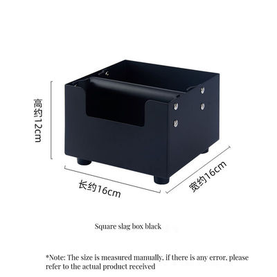 Cuboid Tamper Mat Knock Box Design minimalista Stile in acciaio inossidabile Bar rimovibile Base antiscivolo Silicone sicuro per alimenti