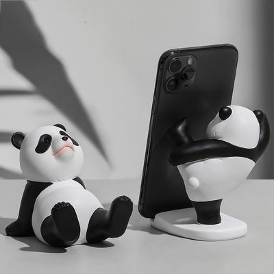 Tenitore di resina di bambù Panda regolabile per smartphone e tablet