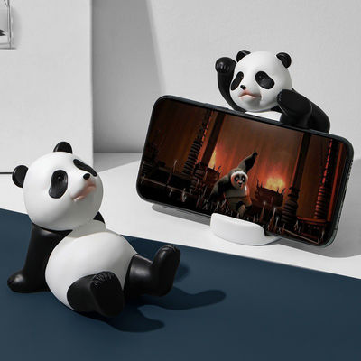 Panda Design Bambù Telefono e Tablet Stand per parete o scrivania Materiale in resina regolabile